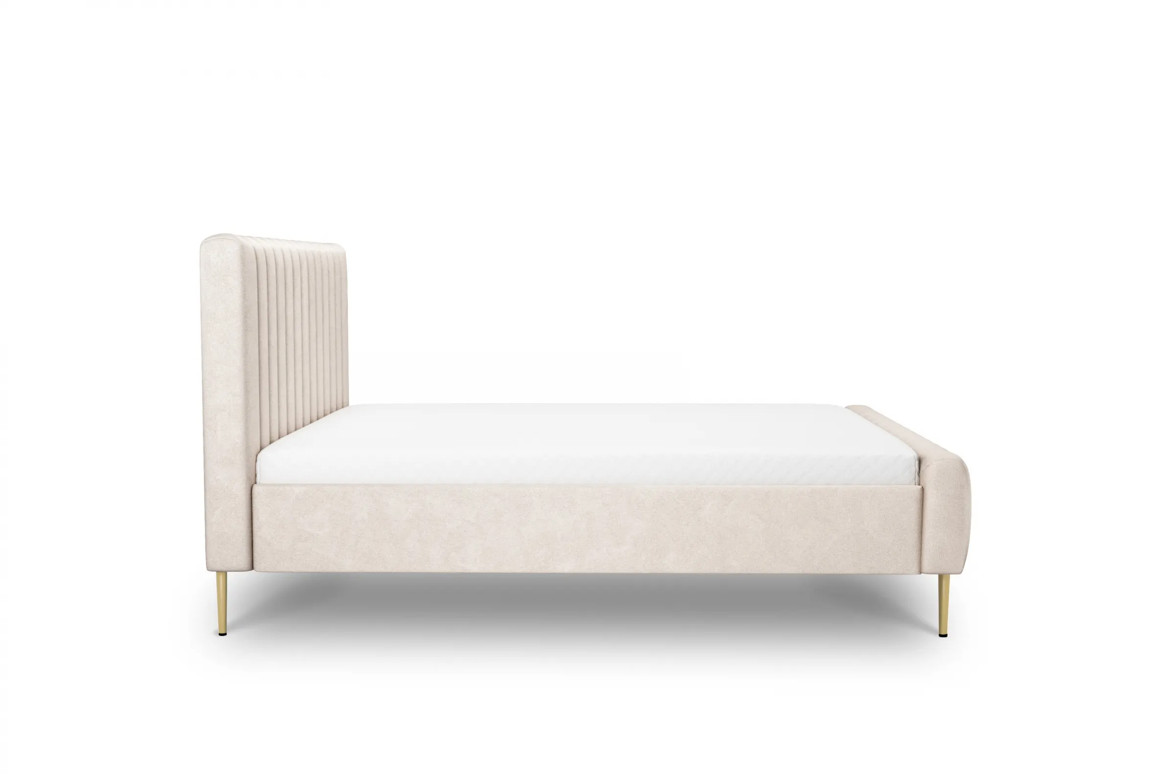 Łóżko Nicole / 120x200 / Salvador (SIC) 1 / złote nogi - jasnobeżowy - B_158843