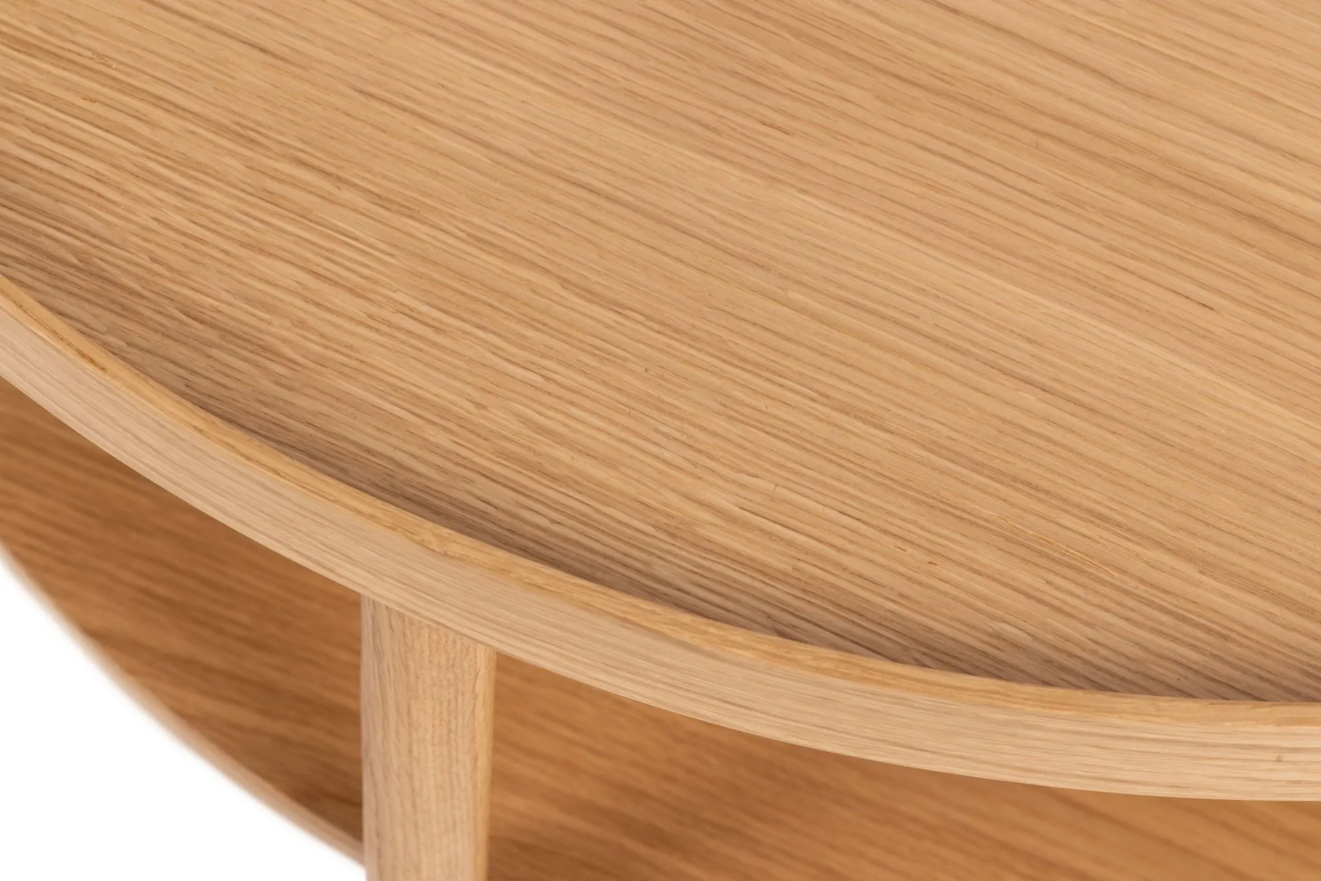 Stolik kawowy okrągły z półką BANBURY 80x42 Naturalny - 0000101468