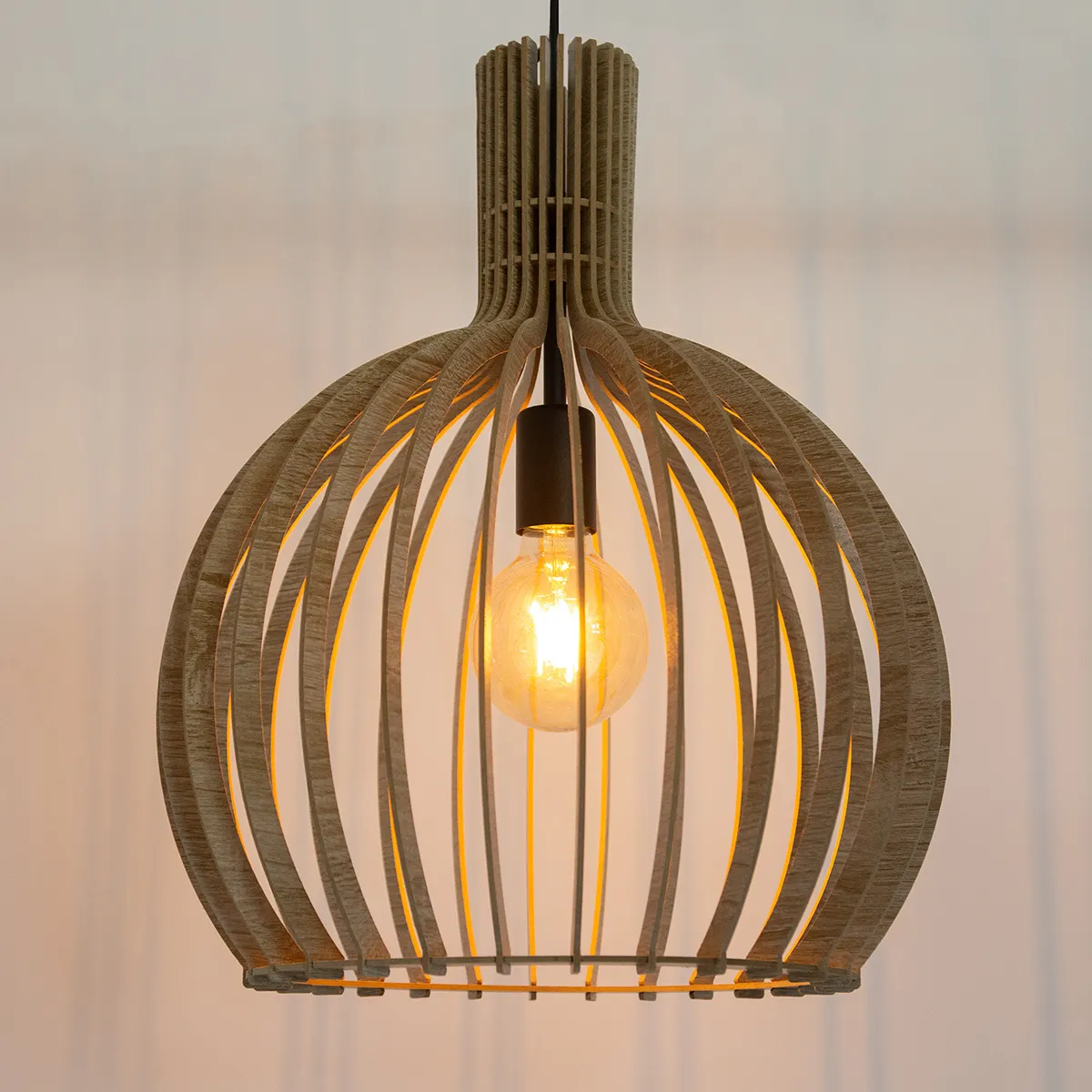 Lampa wisząca WINTER L efekt dębu - SI_40954