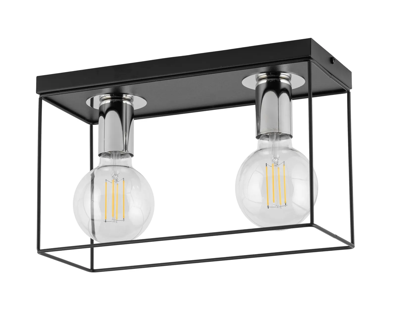 Lampa sufitowa VOX 2 czarno-srebrna