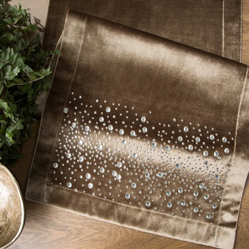 OBRUS ROYAL 2 35 X 140 CM CIEMNOBEŻOWY - EU_390280