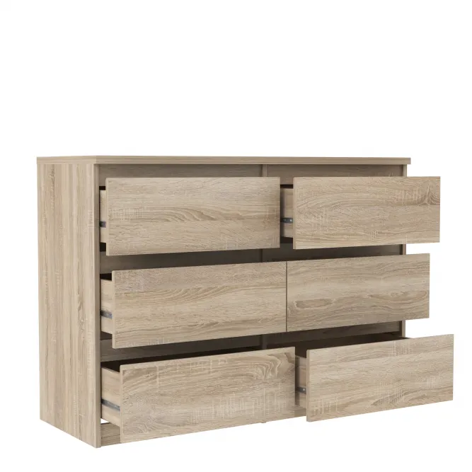 Komoda z 6 szufladami CHELSEA 154 cm Dąb Artisan — zdjęcie 3