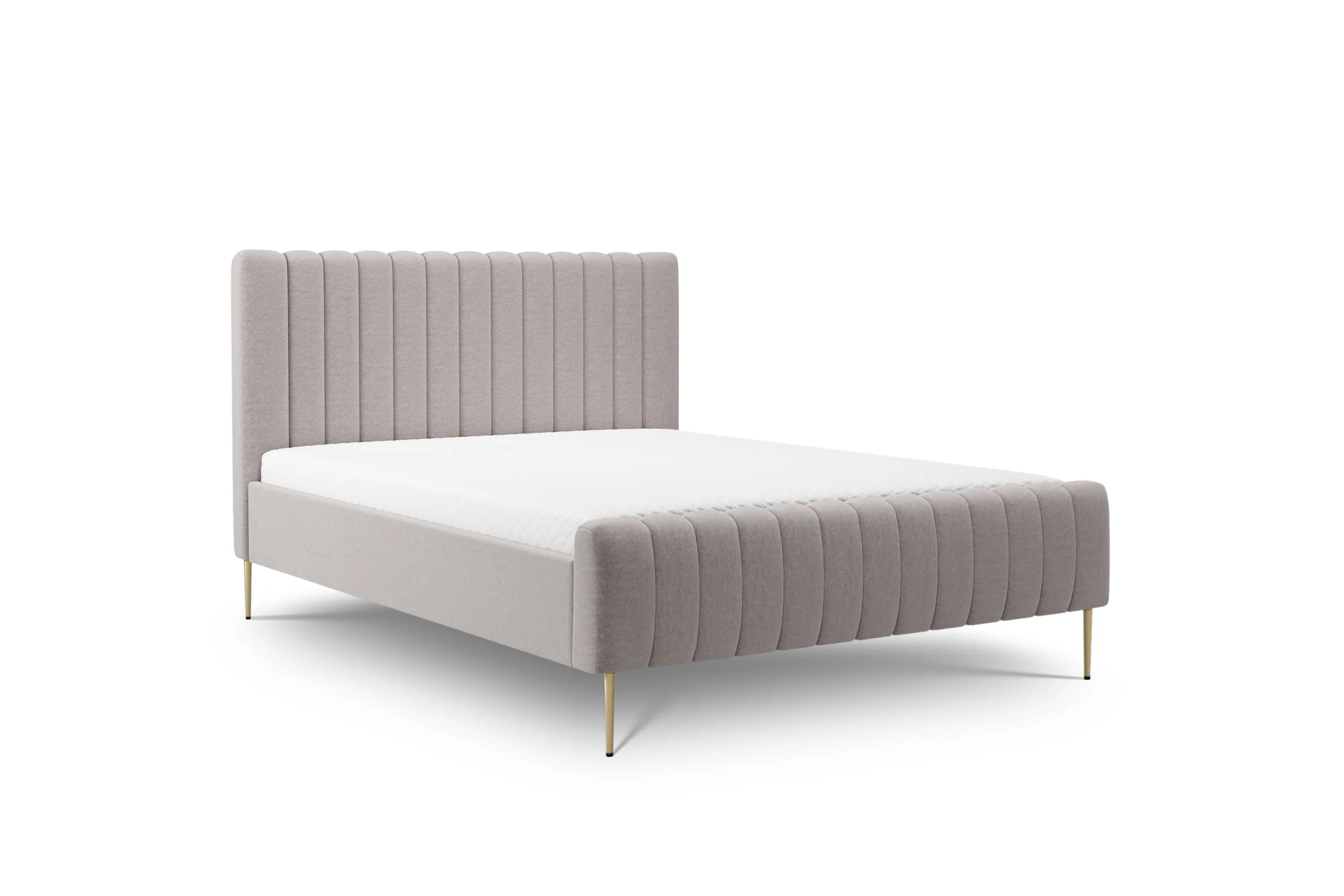 Łóżko Nicole / 180x200 / Maya 01 / złote nogi - beżowy