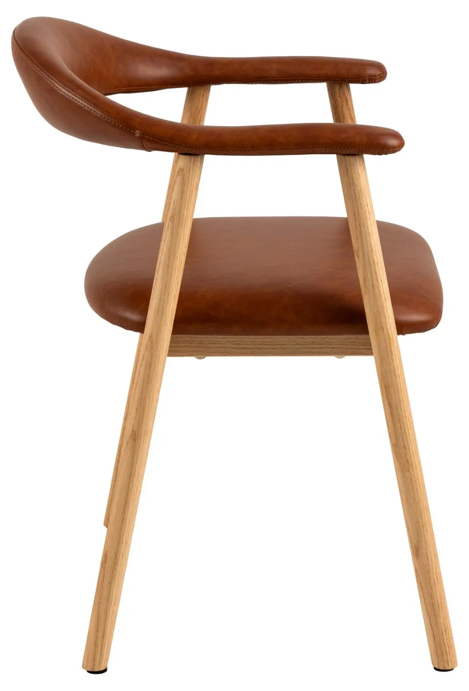 Krzesło z podłokietnikami IDA brązowy, dąb olejowany ( zestaw 2 sztuk ) - 0000103476