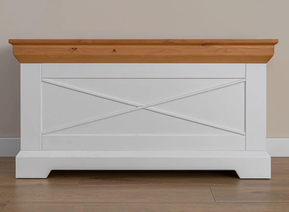 Skrzynia MARONE ELITE - biały, złocisty 95 cm - PLMEL18