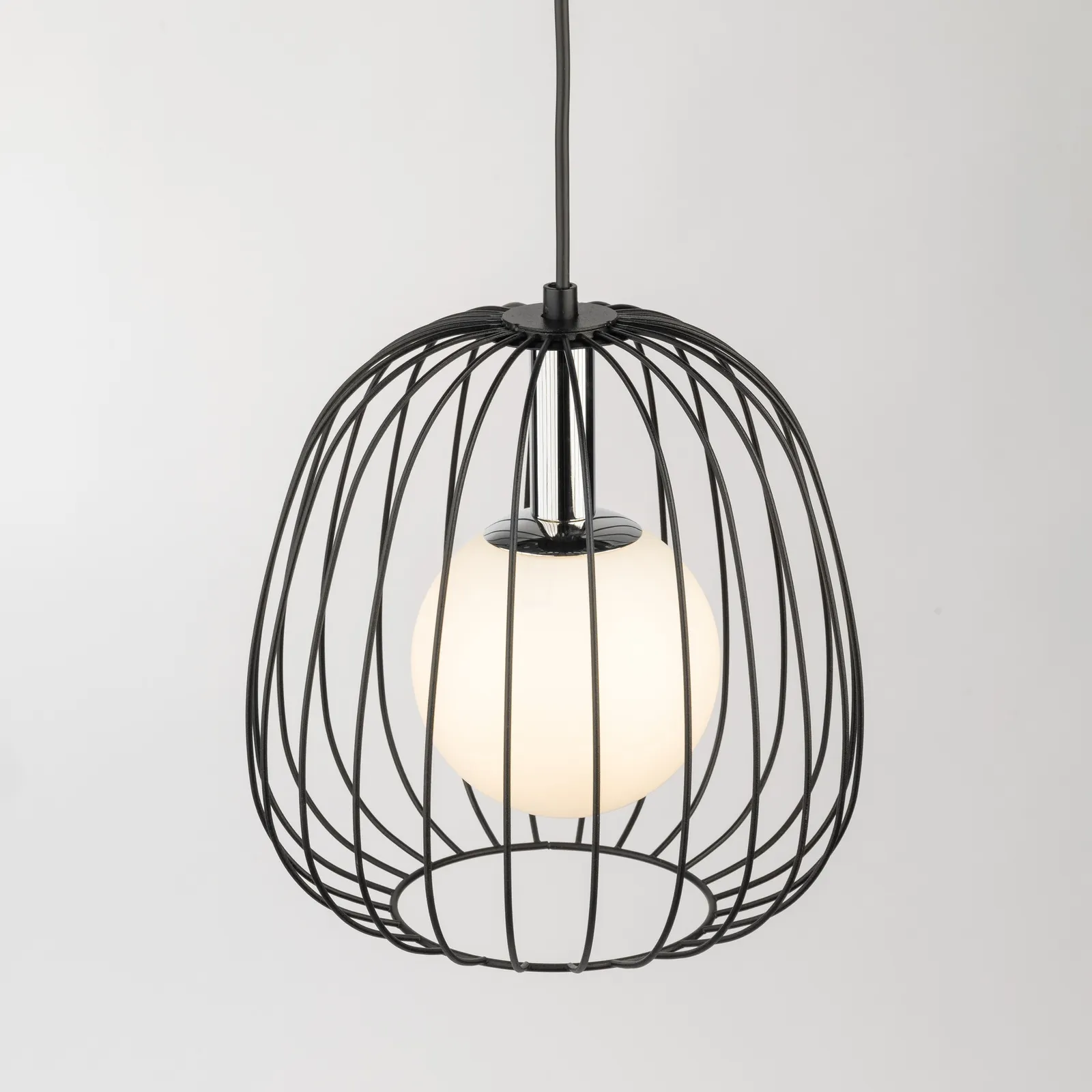 Lampa wisząca BELL 1 S czarno-srebrna - SI_40722