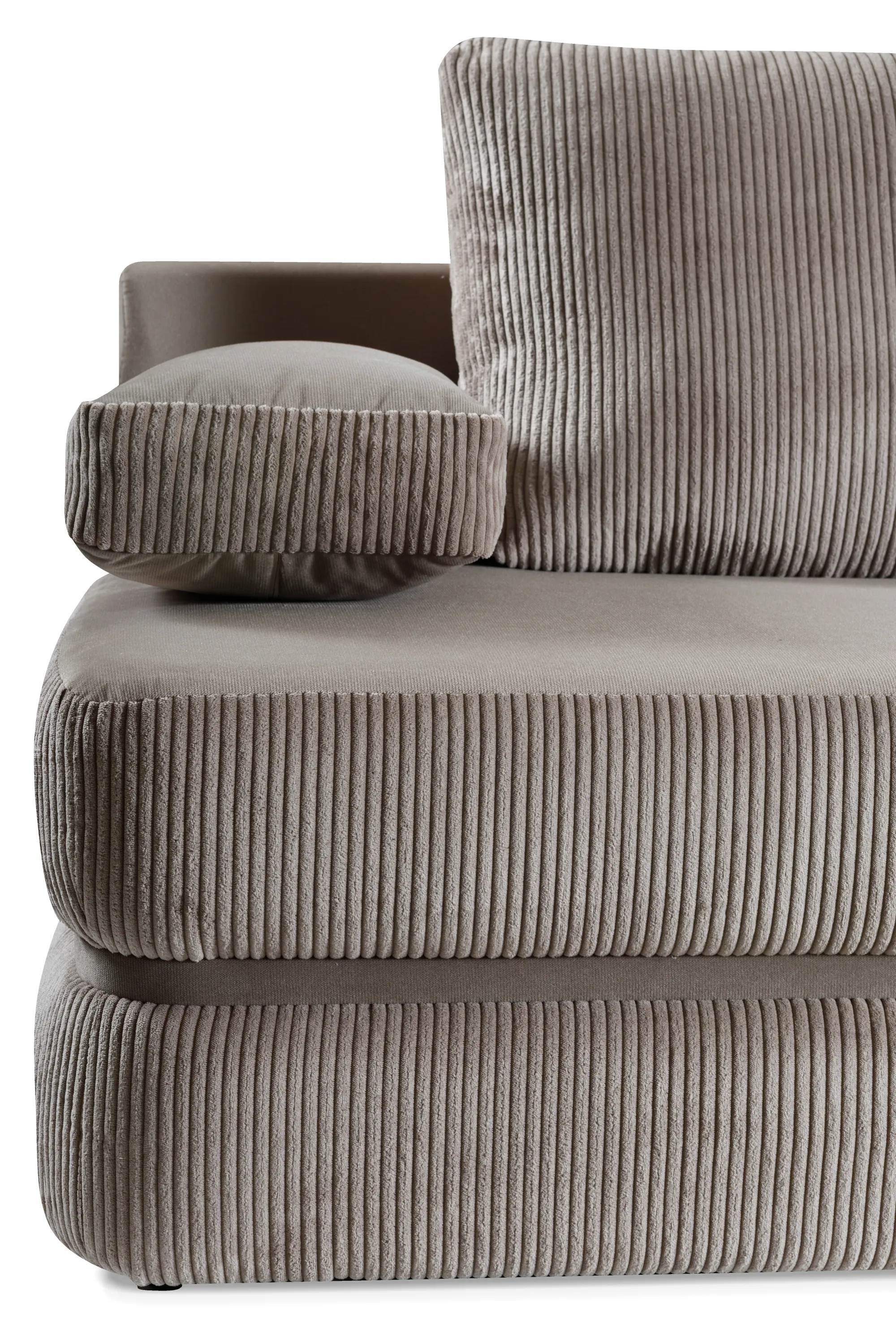 Sofa z funkcją spania Corina Paros 03 +Poso 03 sztruksowa beżowa - CORINA_PAROS_03_POSO_03