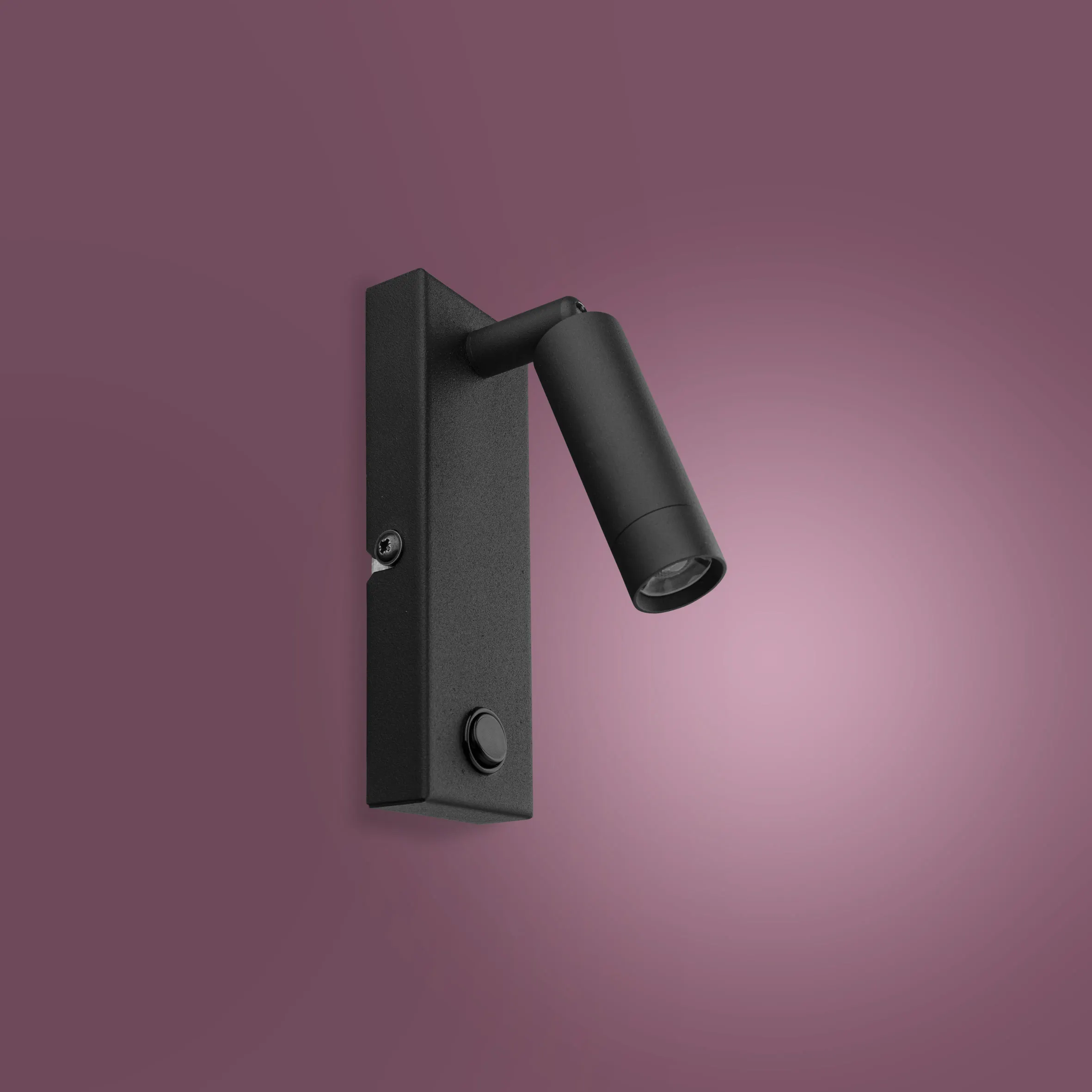 Kinkiet ENZO czarny regulowany z włącznikiem 15x14x5cm - TK_4484