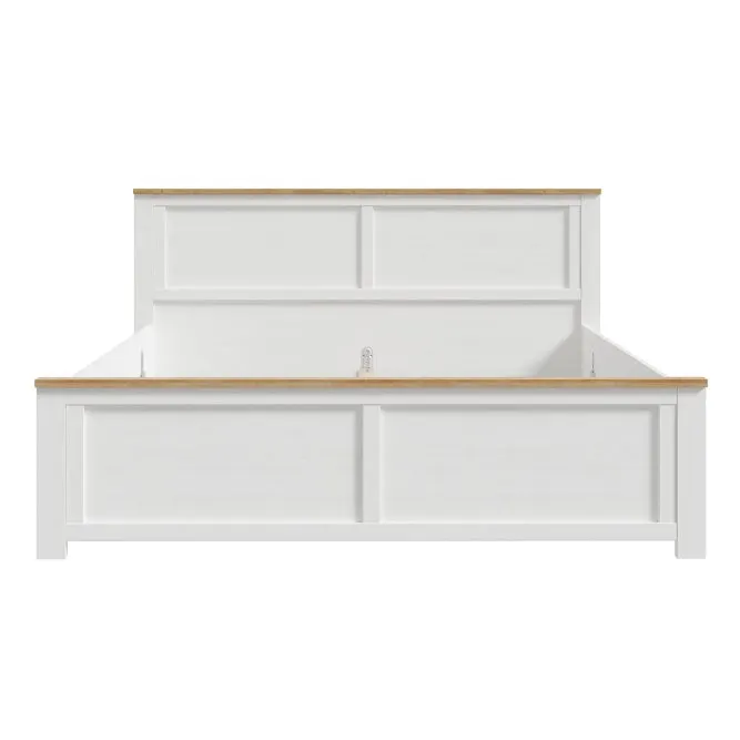 Łóżko ze stelażem CHISBURY 180X200 - dąb riviera, modrzew jasny sibu - BHLL2182-M482