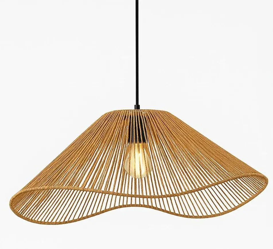 Żyrandol ażurowy BK086 naturalny Żyrandol, Lampa, Klosz, Wentylator sufitowy, Urządzenie elektryczne