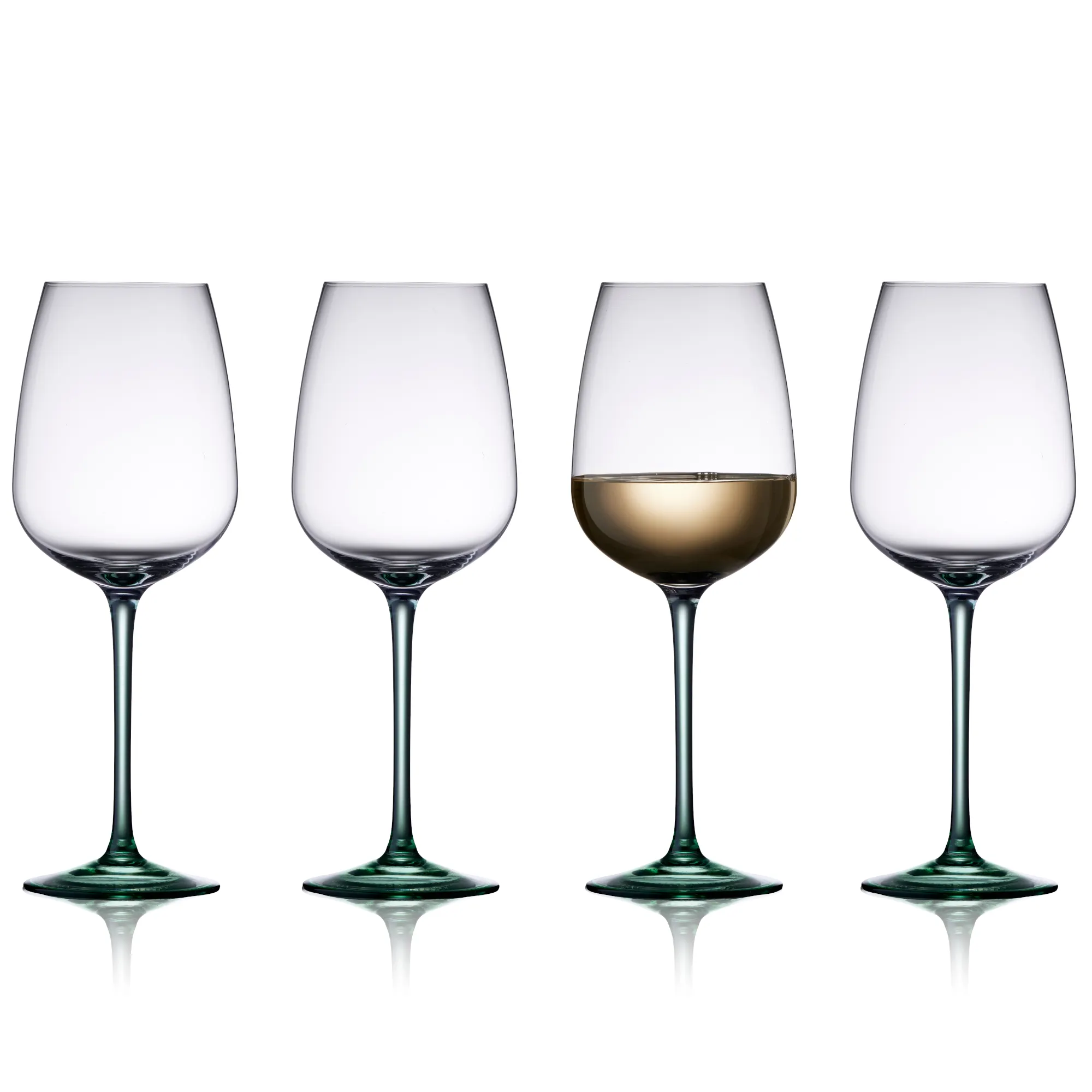 Lyngby Kieliszki do wina Vienna 530 ml 4 sz zielone wino szkło, kieliszki, szkło, cztery kieliszki, zestaw kieliszków