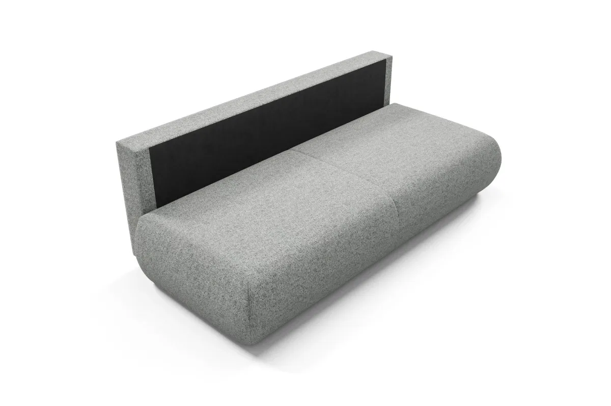 Sofa rozkładana z pojemnikiem PUENTE 214 cm stalowa