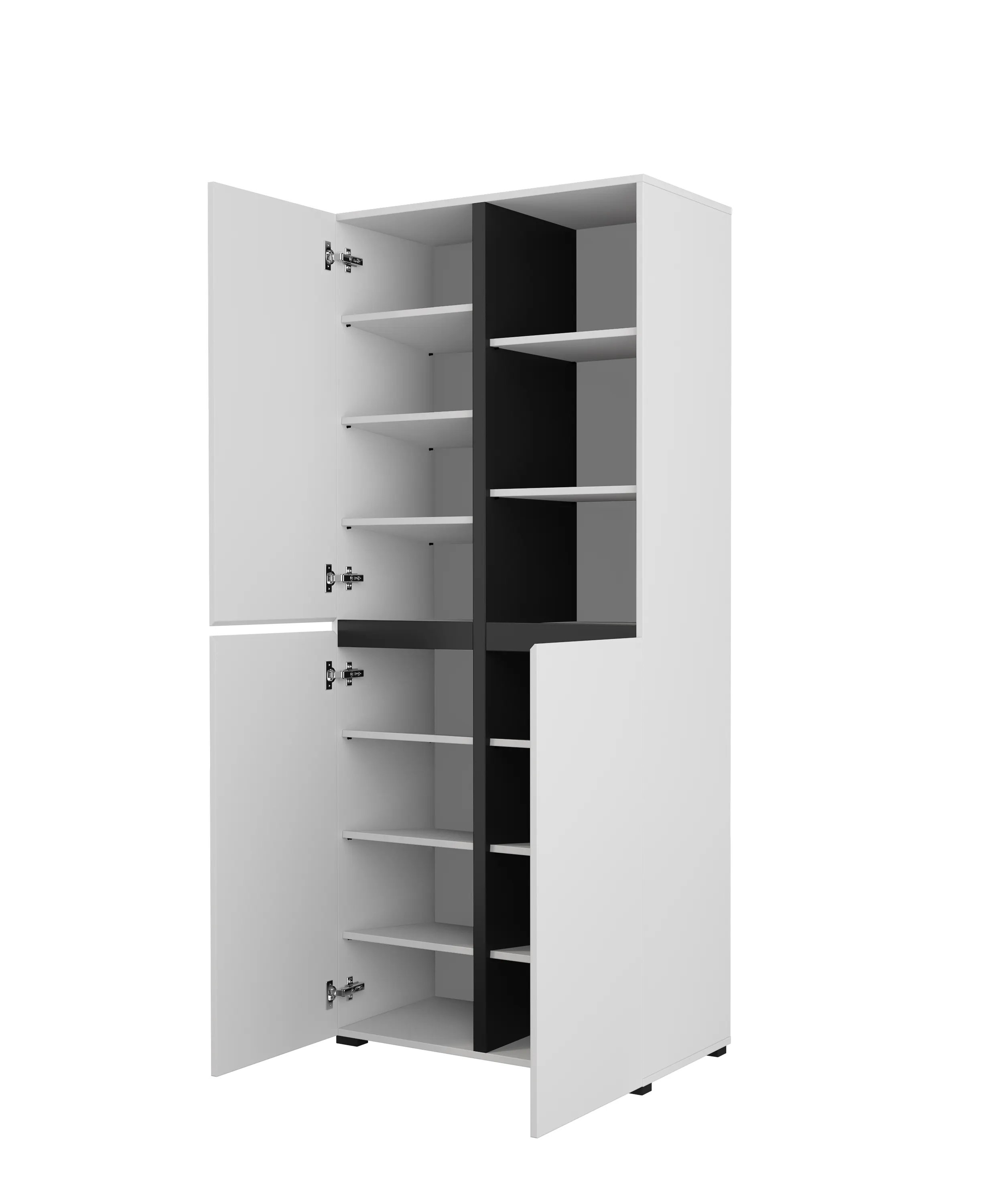 Regał 3-drzwiowy CROSS 80x183 biało-czarny - 249WMY88