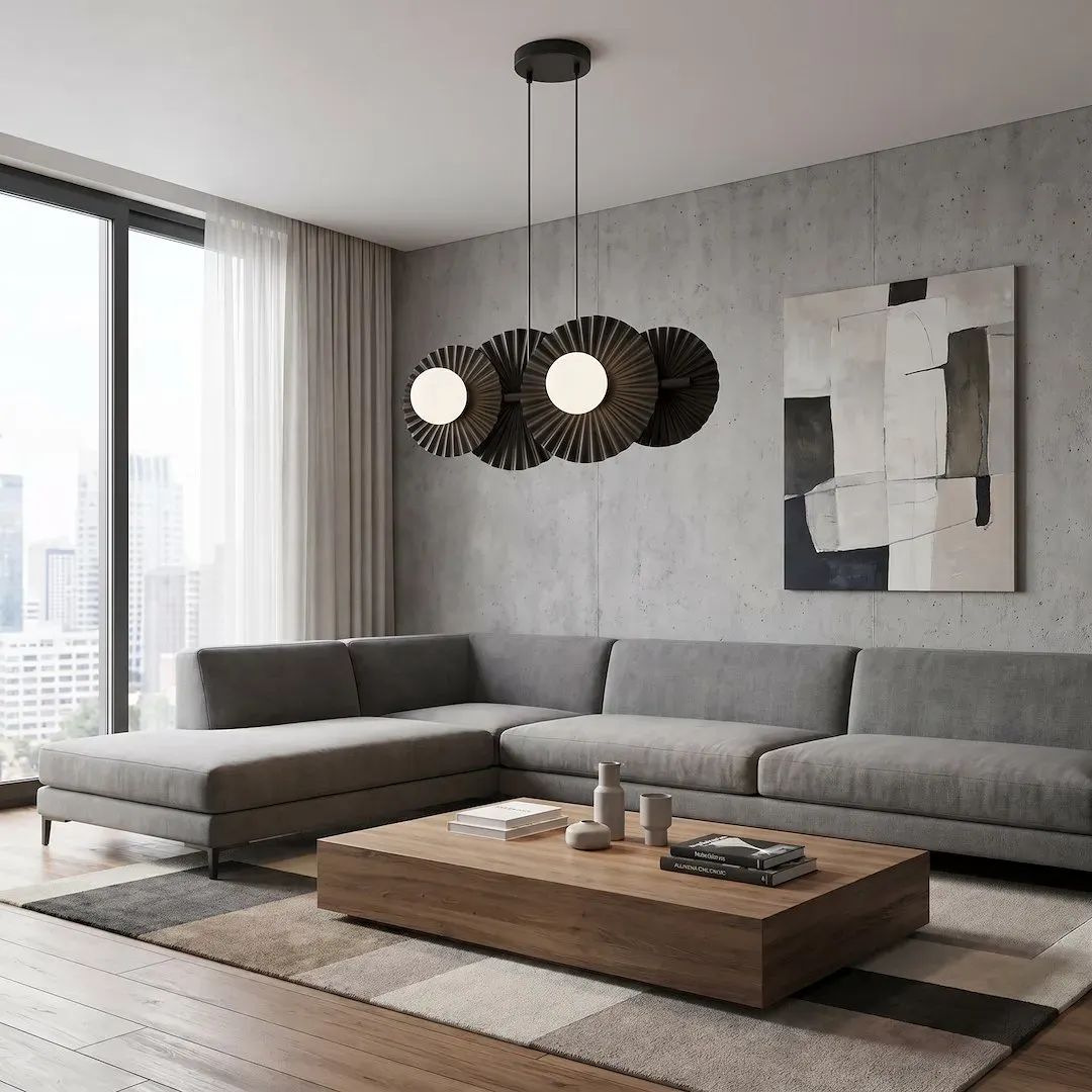 Lampa wisząca UMBRA 4 czarna - 1726/4