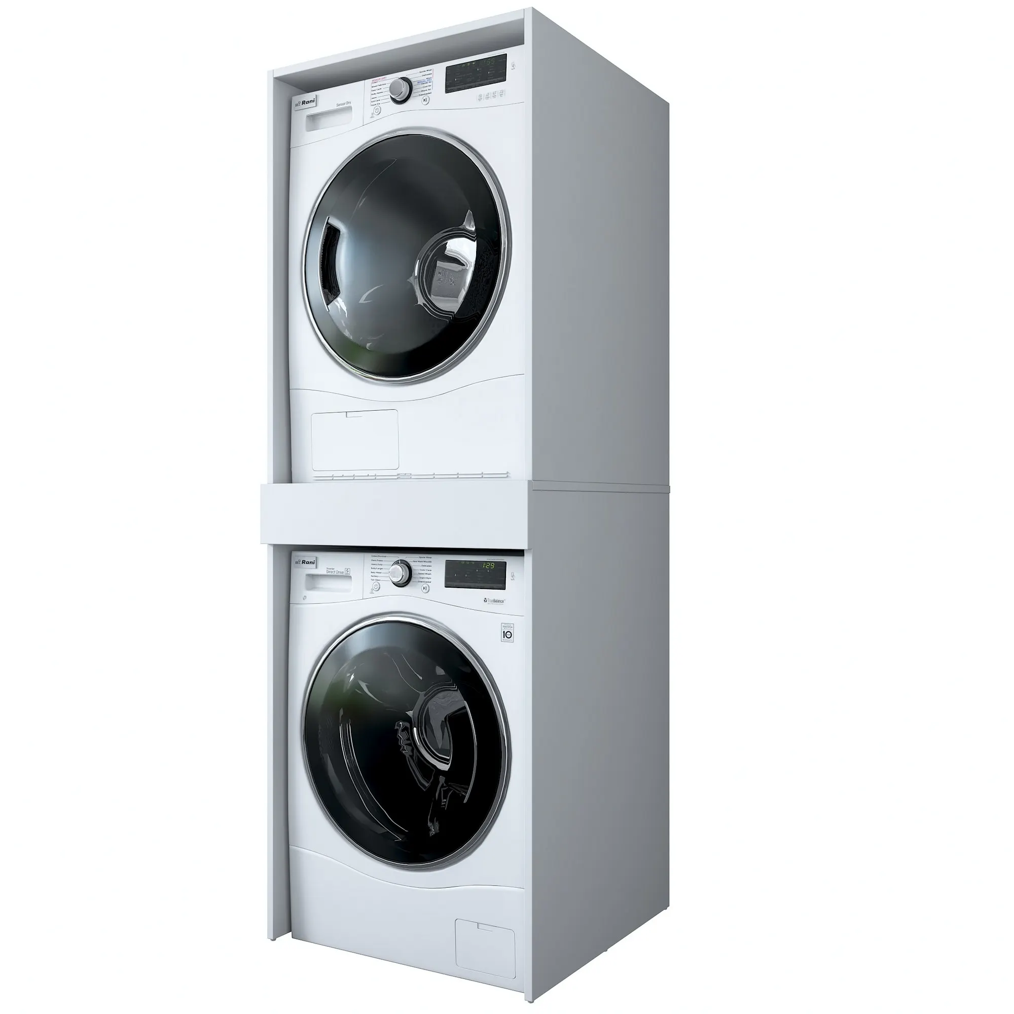 Zabudowa na pralkę i suszarkę KD113 biała - ASI_893RAN4989