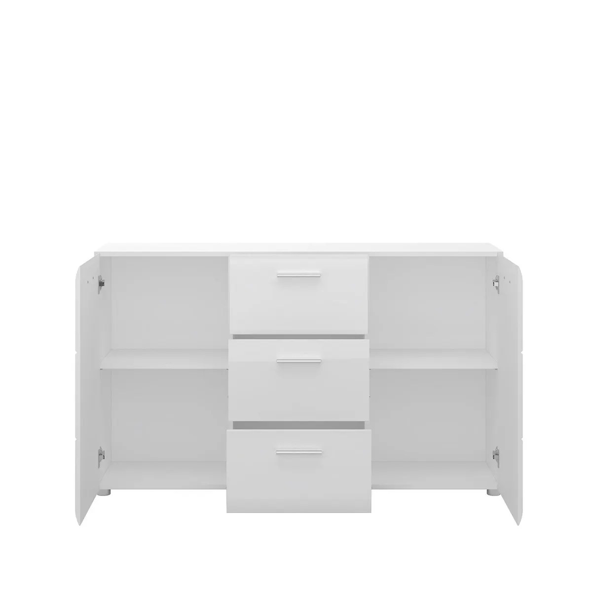 KOMODA Z SZUFLADAMI MERANO MEOK01 BIAŁA ALPEJSKA/PVC BIAŁY POŁYSK - 6000000007860