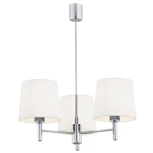 Żyrandol BOLZANO PLUS chromowany śmietankowy 63x47cm