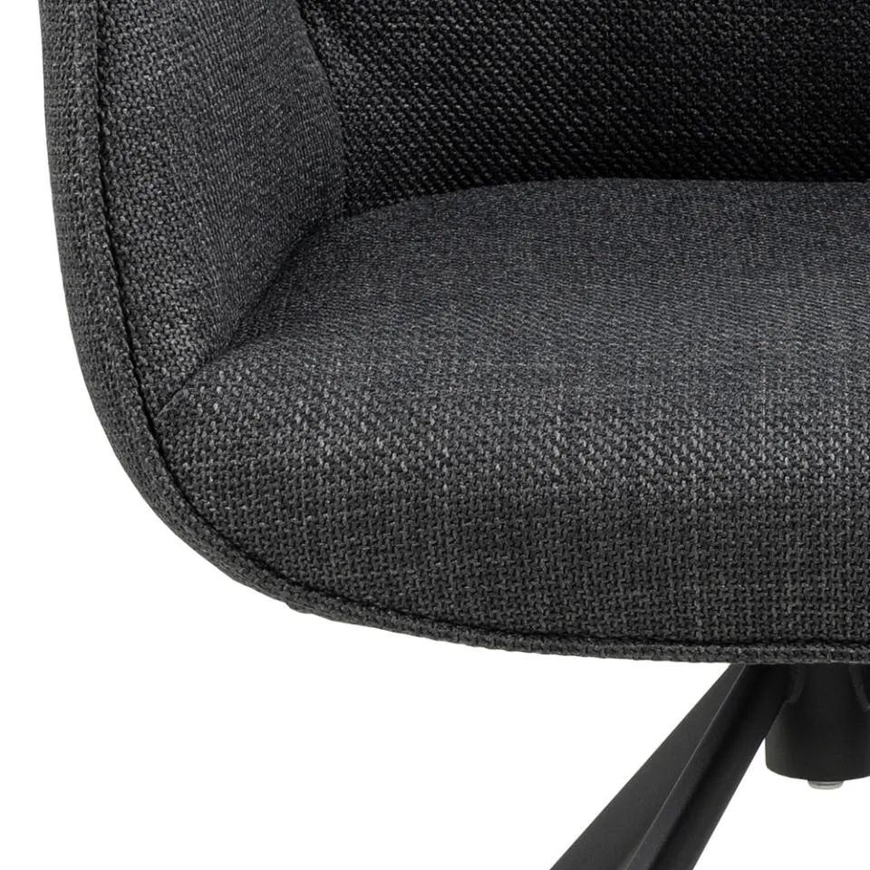 Krzesło obrotowe z podłokietnikami SPRING Ciemnoszary, Czarny (zamek błyskawiczny) - 0000101141