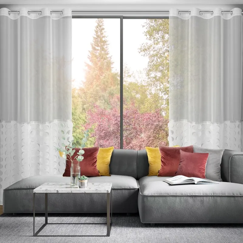 FIRANA GOTOWA DEBORA 140 X 250 CM BIAŁY - EU_452874