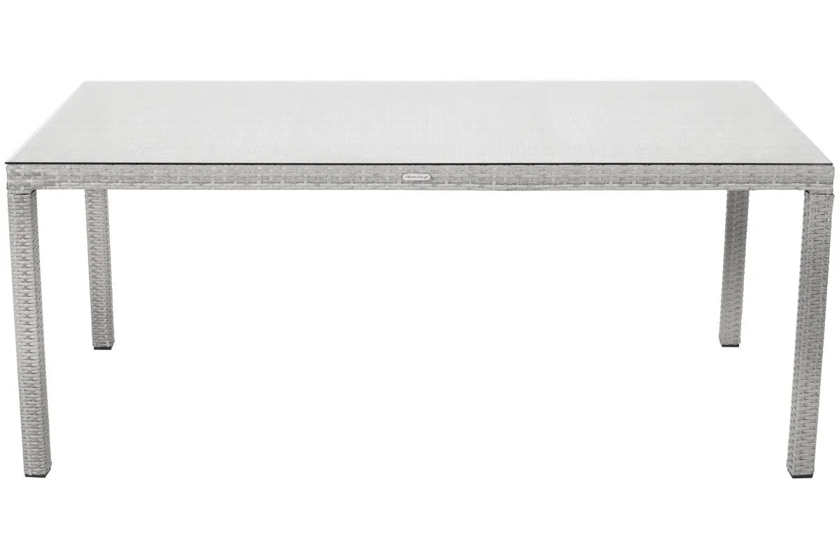 Stół ogrodowy z technorattanu MALAGA 180 - szary - FE5906948109384