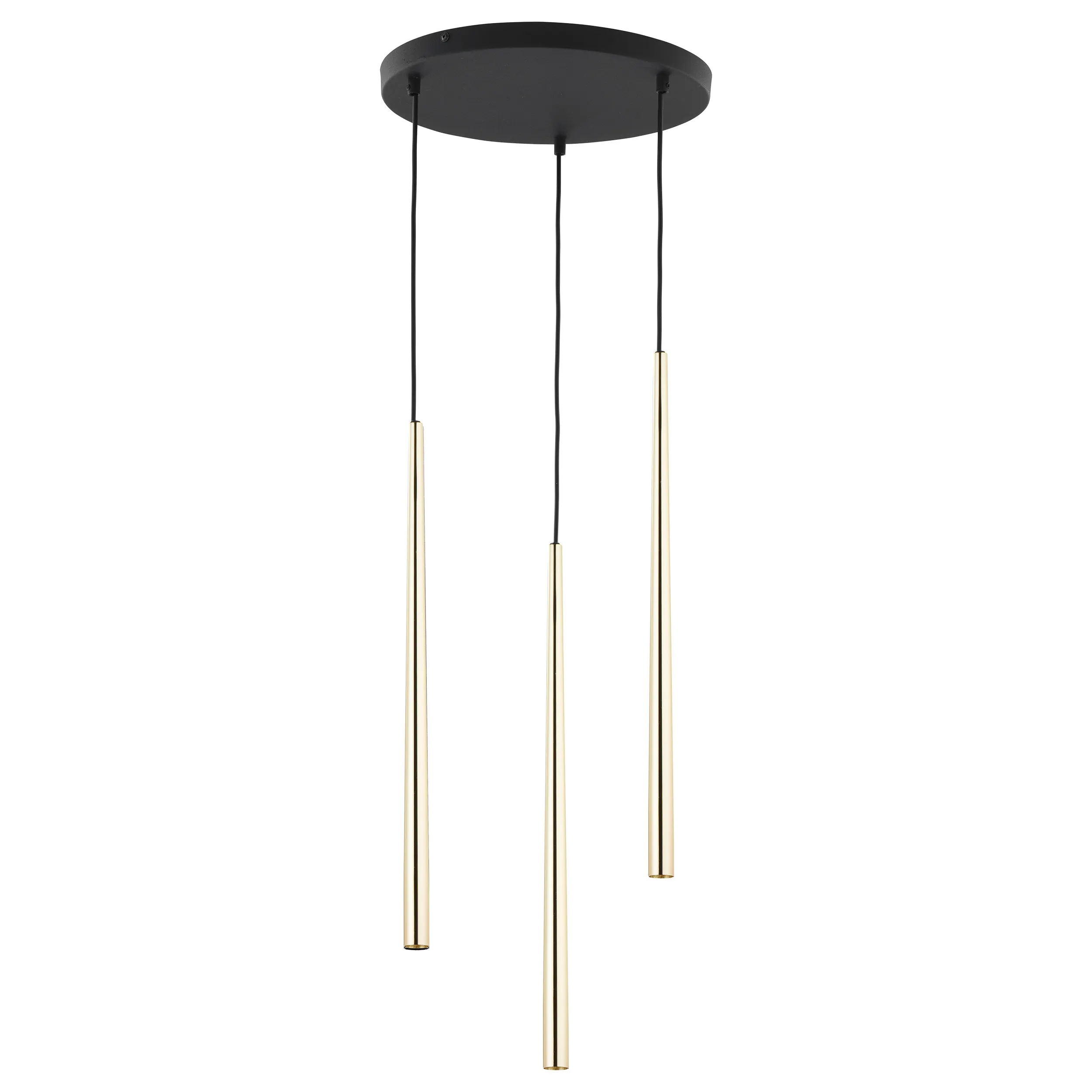 Lampa wisząca PIANO czarna złota na okrągłej podstawie 140x20cm
