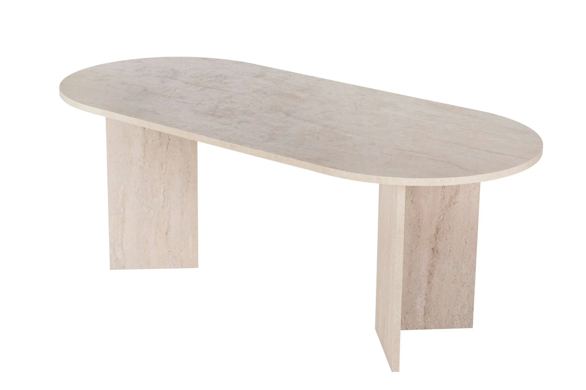 Stół owalny SABELLA 90x200 trawertynowy - ASI_746NRD1111