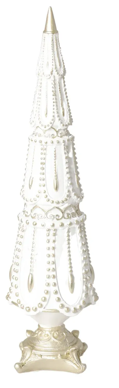 CHOINKA ceramiczna DUŻA biało-złota CHOINKA ceramiczna DUŻA biało-złota