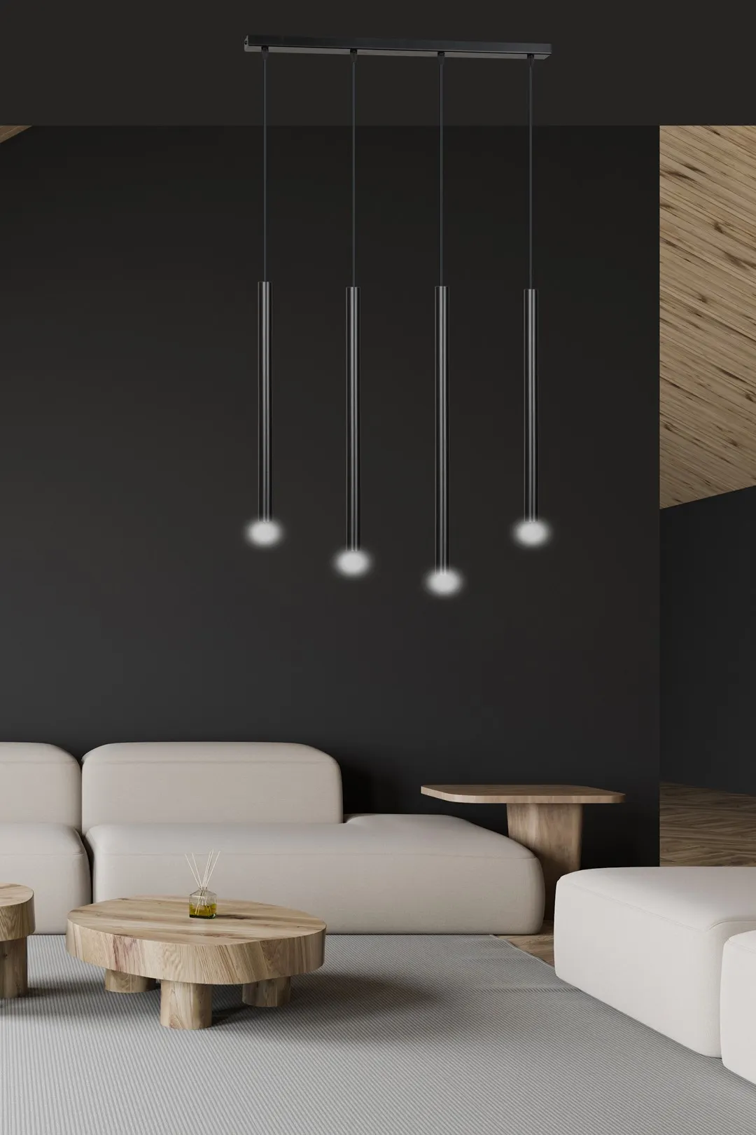 Lampa wisząca SELTER 4 czarna — zdjęcie 6
