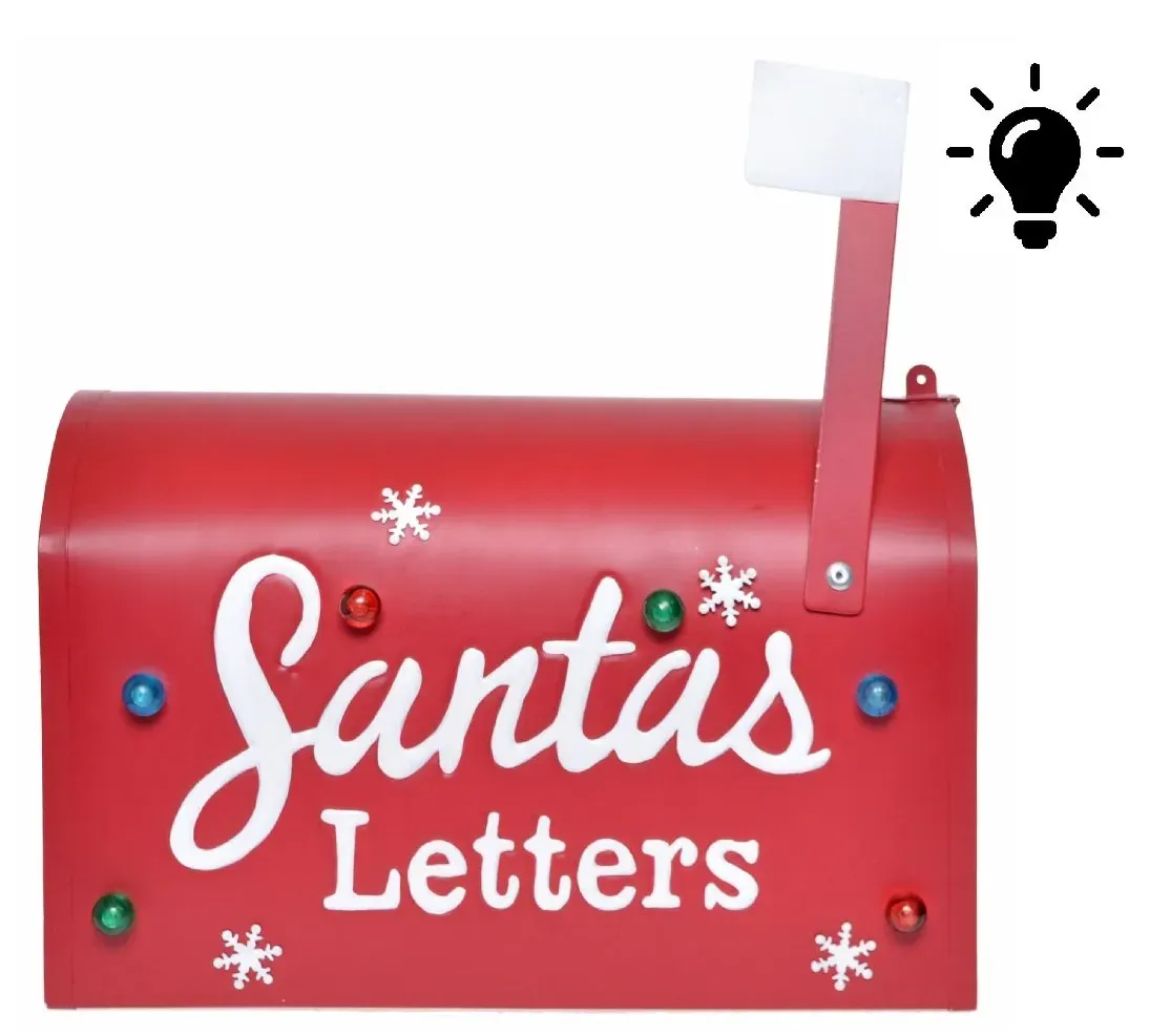 Skrzynka na listy metalowa PODŚWIETLANA 5503 czerwona