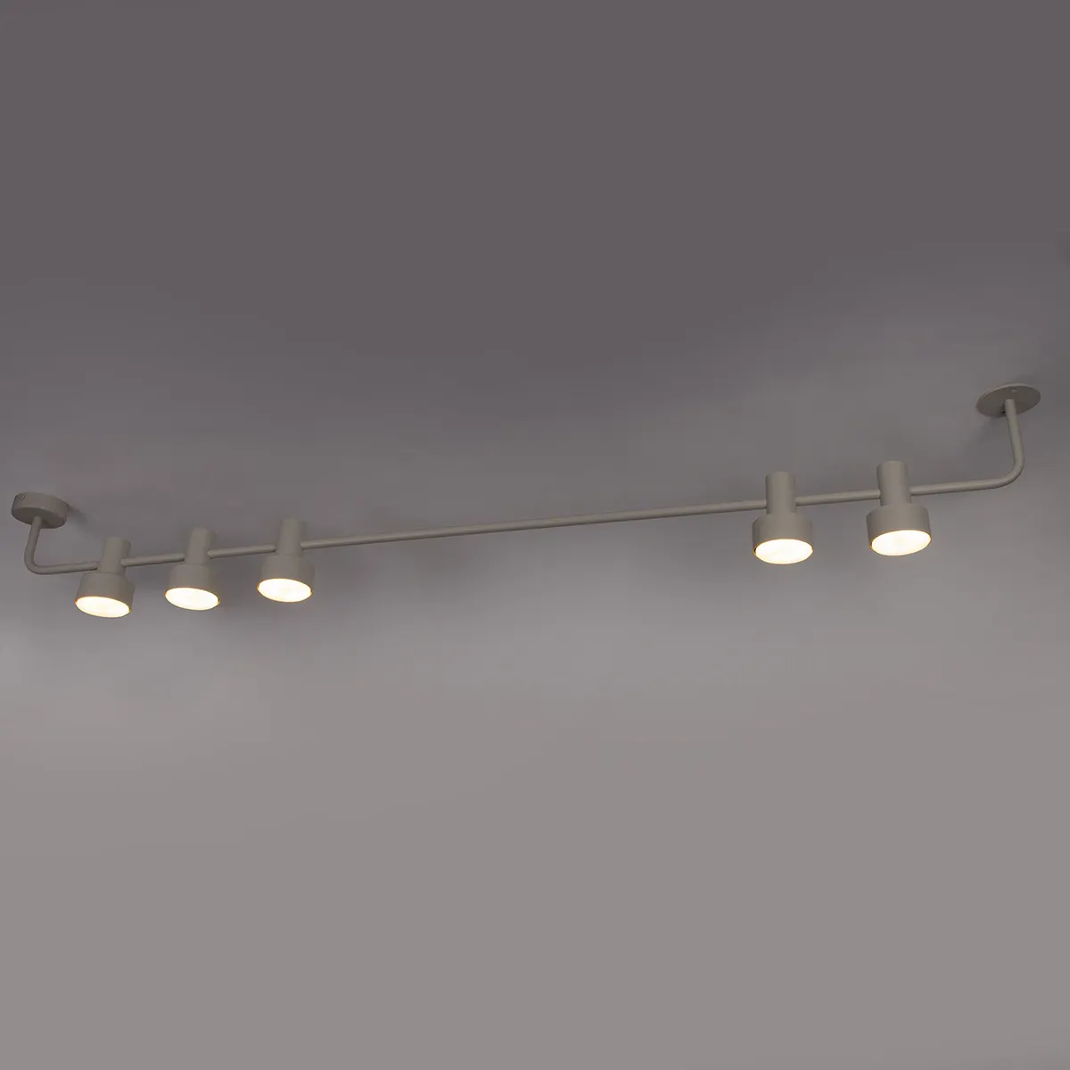 Lampa sufitowa MONA 5 szaro-beżowa - SI_40984