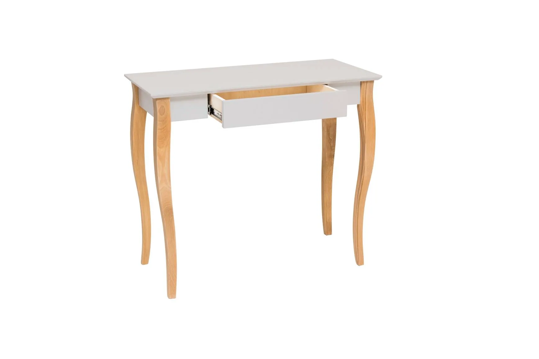 Biurko z szufladą LILLO 85x40 jasnoszary blat/drewniane nogi - RAGABAWDLIL28