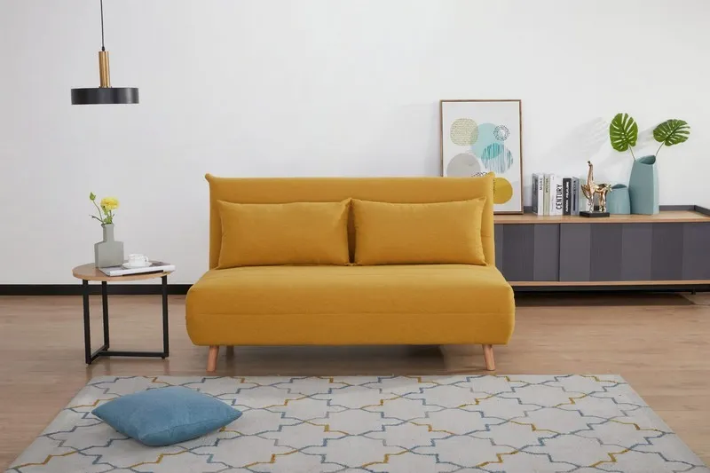 Sofa rozkładana SPIKE II tap.138 curry buk Signal — zdjęcie 9