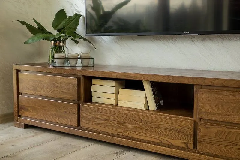 Szafka RTV dębowa RV352 Brendy DREWMAX - 24004