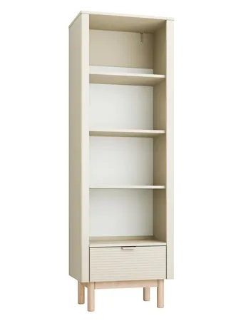 Regał wysoki z szufladą MILOO 65x198 beżowy Regał wysoki z szufladą MILOO 65x198 beżowy