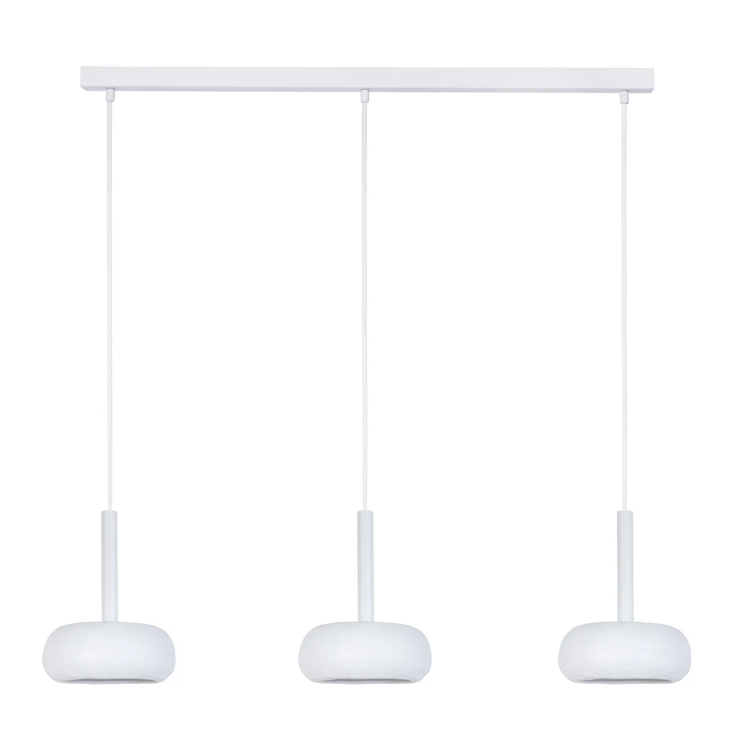 Lampa wisząca OTTO 3 prosta ceramiczny klosz biała Lampa