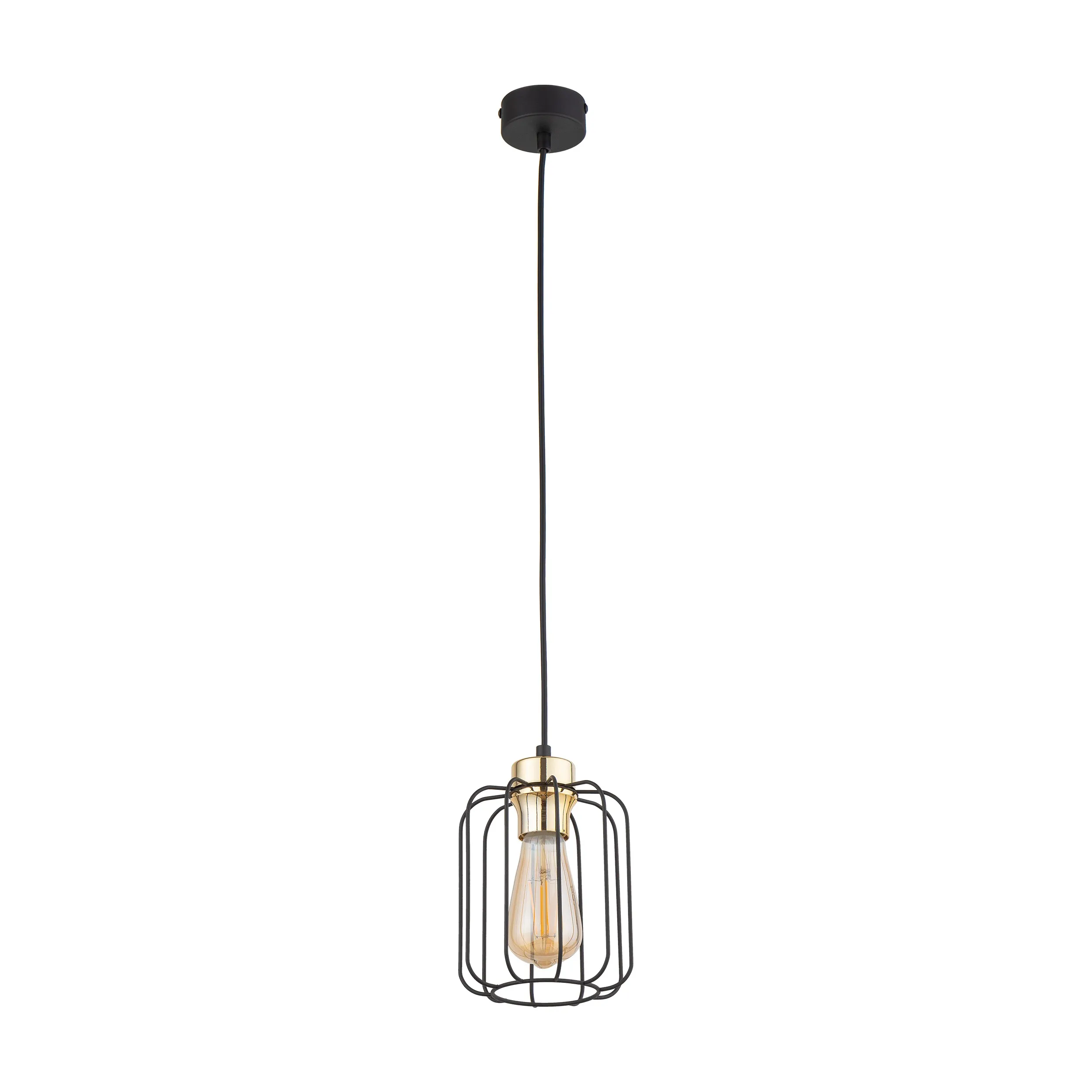 Lampa wisząca GALAXY czarna ze złotym elementem 158x15cm