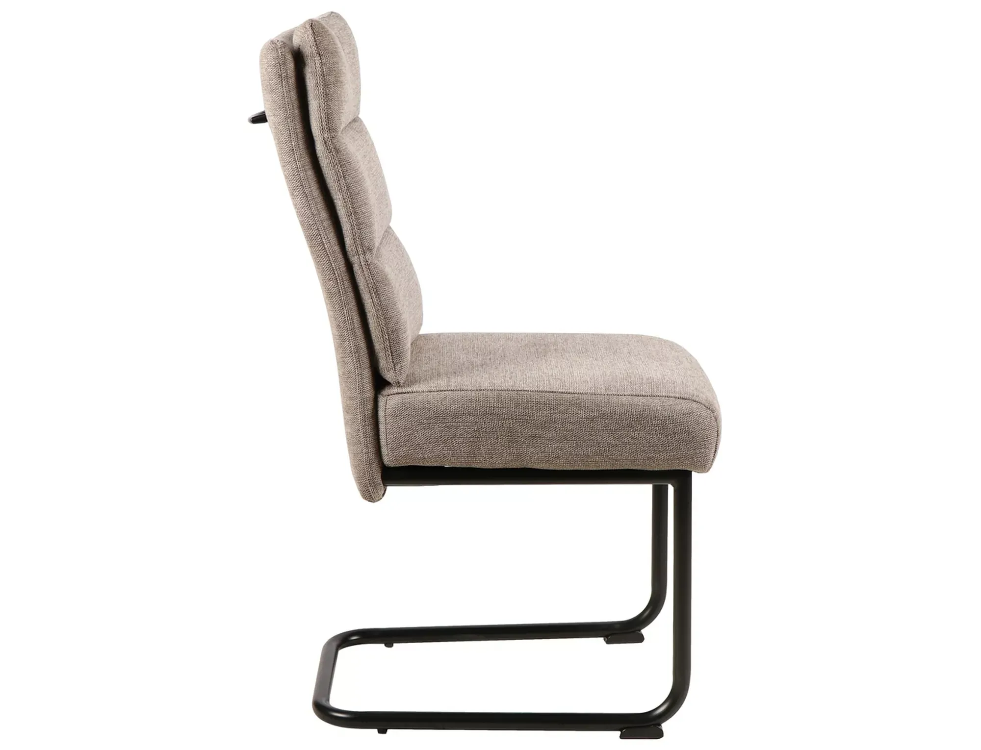 Krzesło tapicerowane BERRY Brego 34 beżowe czarny stelaż - BERRYBRCBE