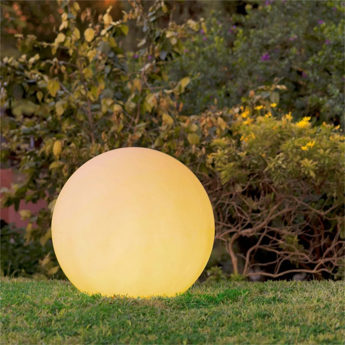 image lampa kulek, ogród, podświetlenie, balonowa, natyszenie