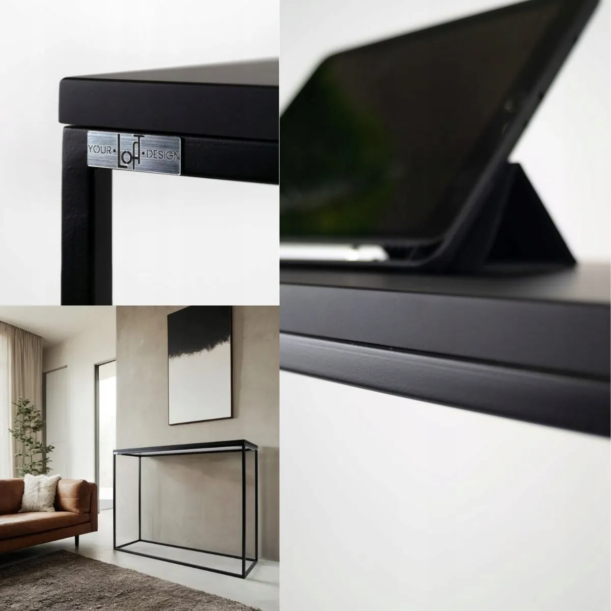 Konsola MODENA 100x30x75 czarna - LD_TZ000270