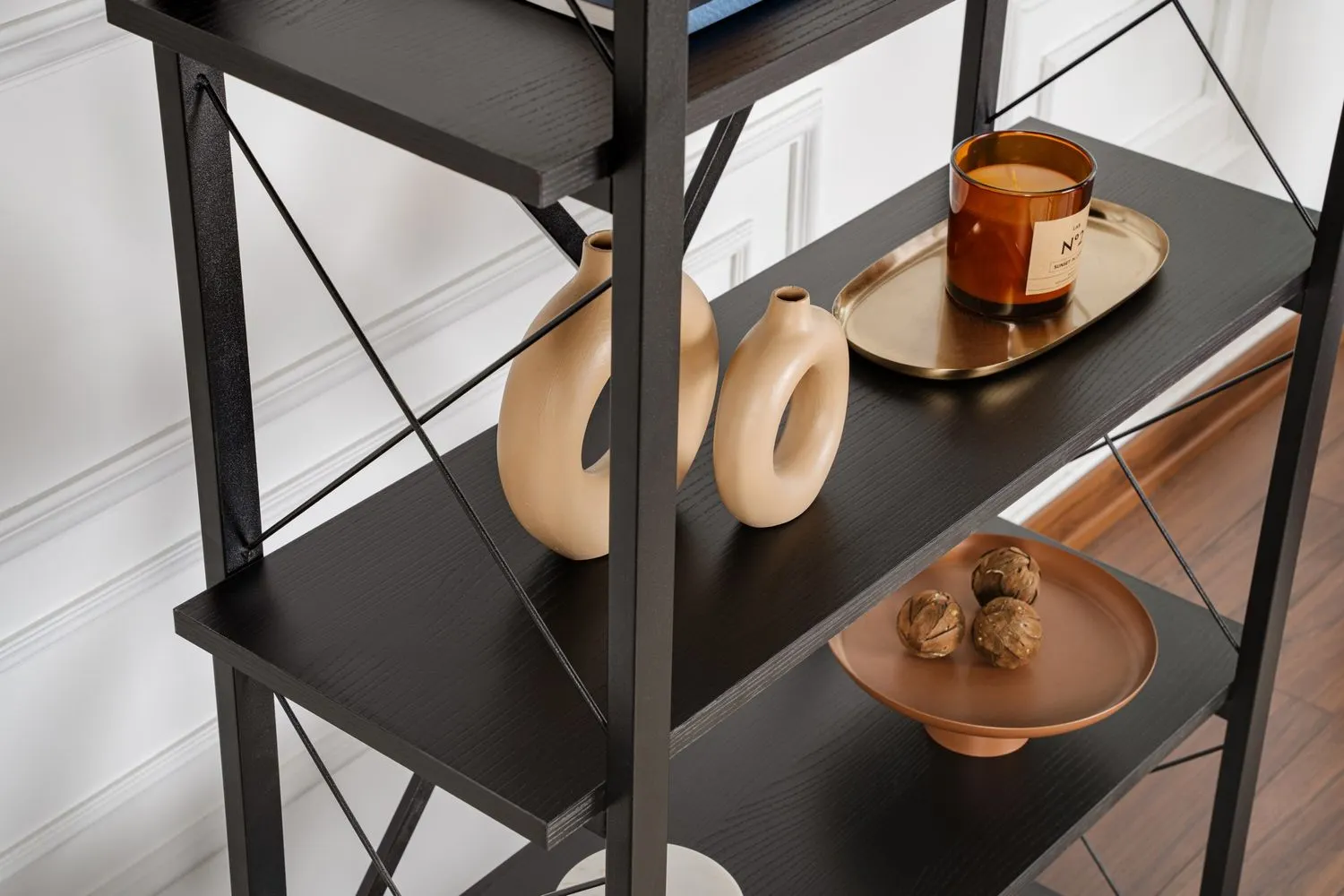 Regał wysoki ELYSIAN 90x180 cm czarny - ASI_241NRD1338