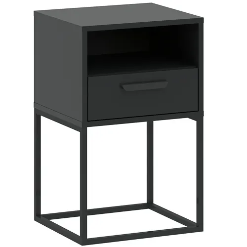 Szafka nocna z 1 szufladą na stelażu 40cm CADRO 5 z uchwytem antracyt Szafka nocna z 1 szufladą na stelażu 40cm CADRO 5 z uchwytem antracyt