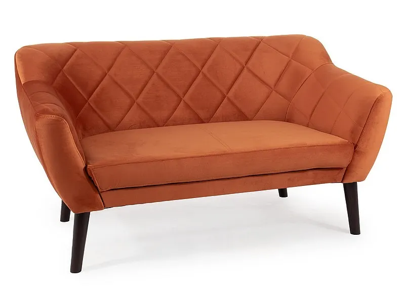 Sofa 2-osobowa KARO 2 VELVET Bluvel 4215 cynamonowa wenge Signal