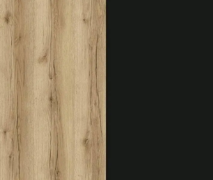 Biurko AGAPI 7 z kontenerkiem czarnym dąb sonoma onyks 130x75x50cm - 24NWLZ07