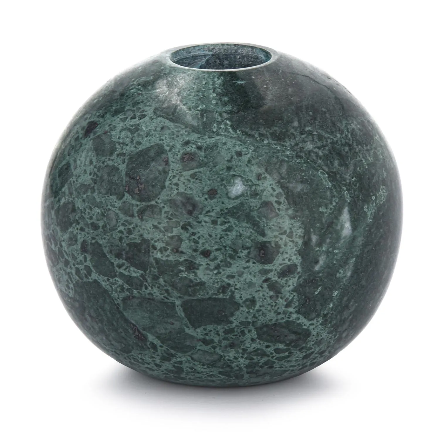 image kula ceramiczna, wyrób ceramiczny, zielono-szara faktura, kula ozdobna, powierzchnia marmurkowa