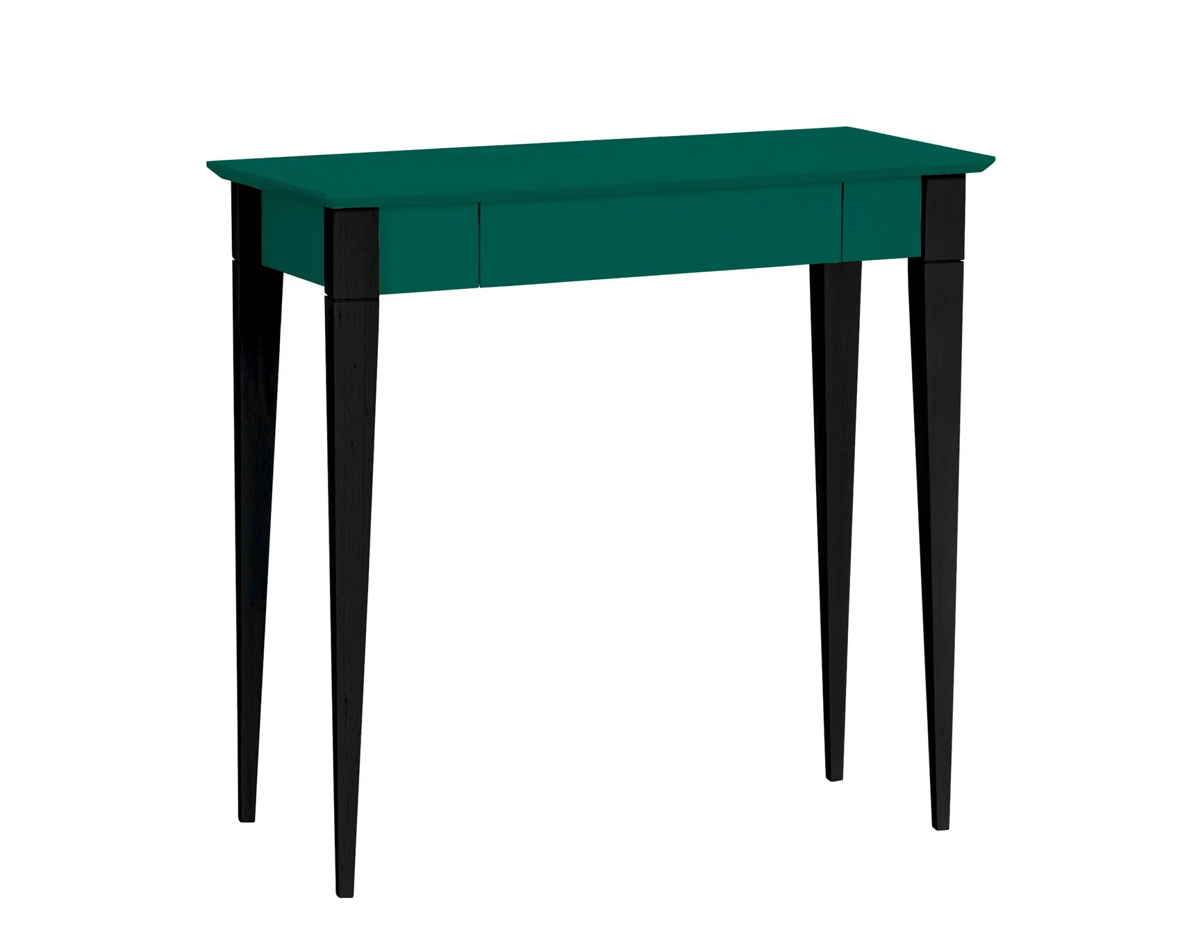 Biurko z szufladą MIMO 85x40 zielony blat /czarne drewniane nogi Meble, Tabela, Biurko, Stół do jadalni