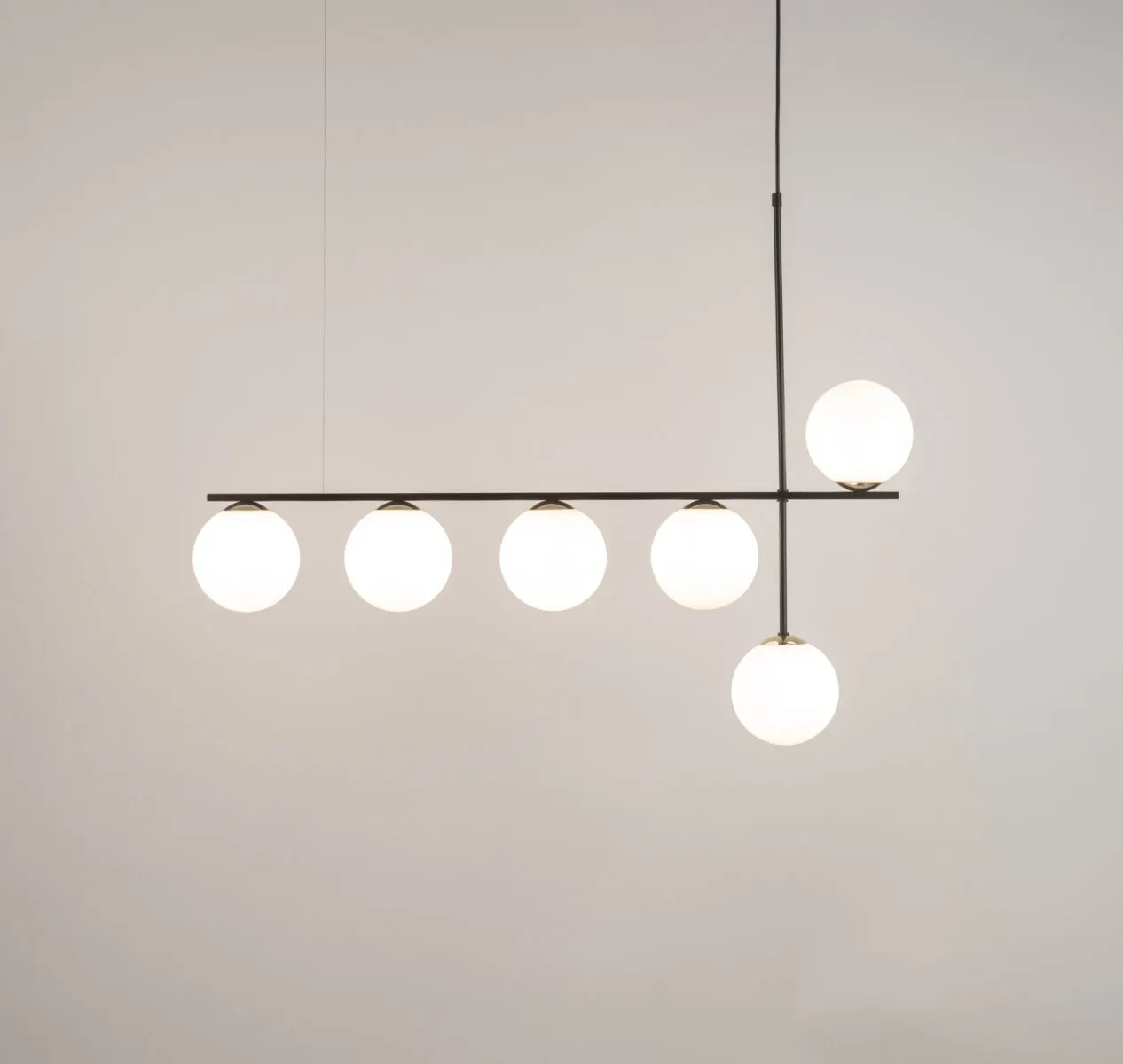 Lampa wisząca SILIA 6 czarno-biała - SI_33697