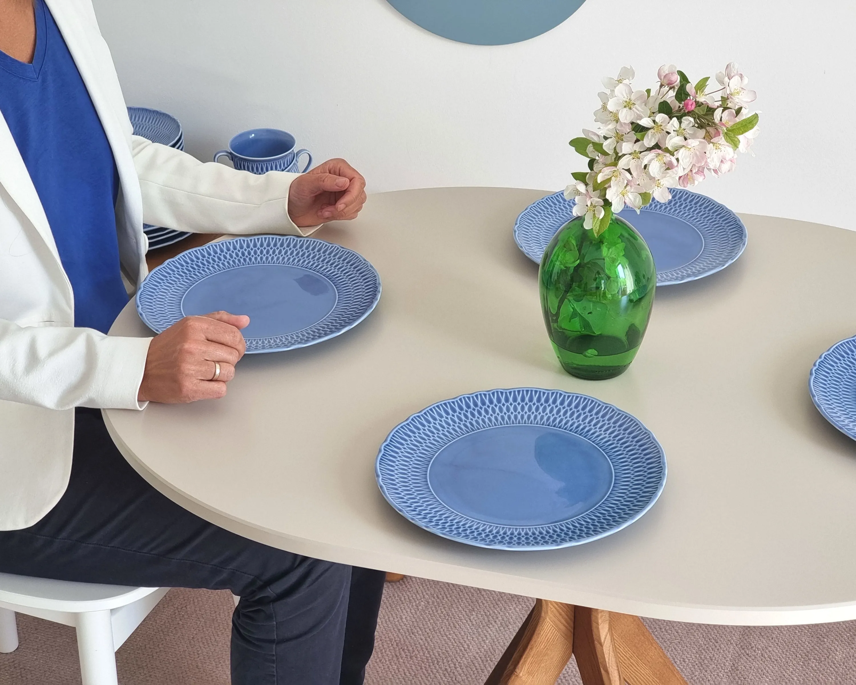 Stół owalny JUBI Racetrack 75x100cm brązowy dąb - NRGBTJ_OVAL_7_OAK