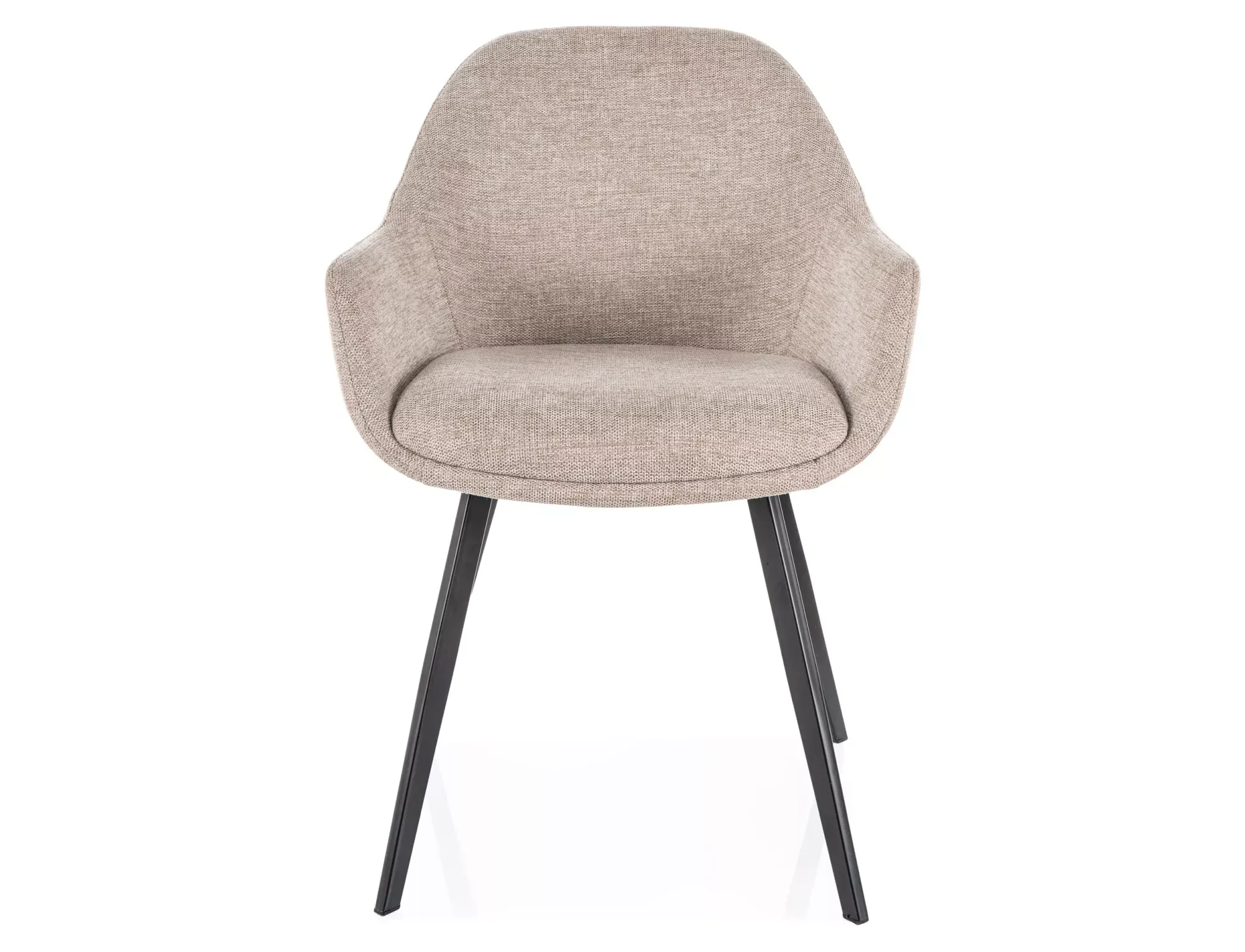 Krzesło tapicerowane VINTO BREGO beżowe/czarne nogi - VINTOBRCBE