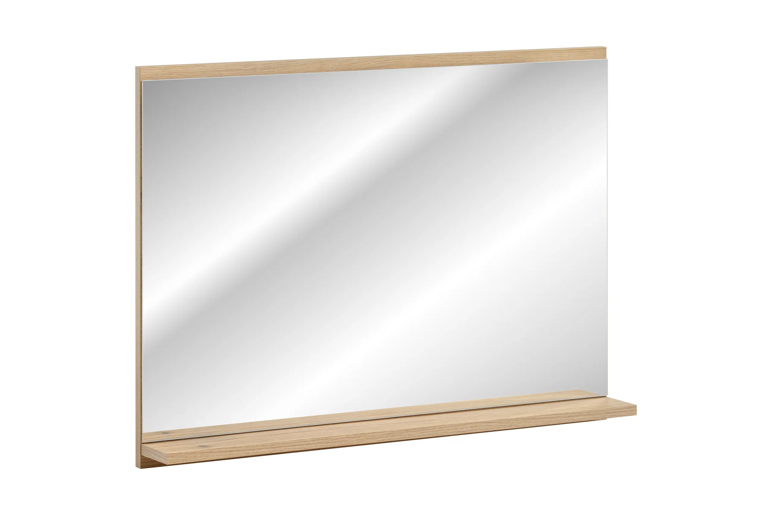 Lustro z półką bez ramy NOVA OAK 80 cm