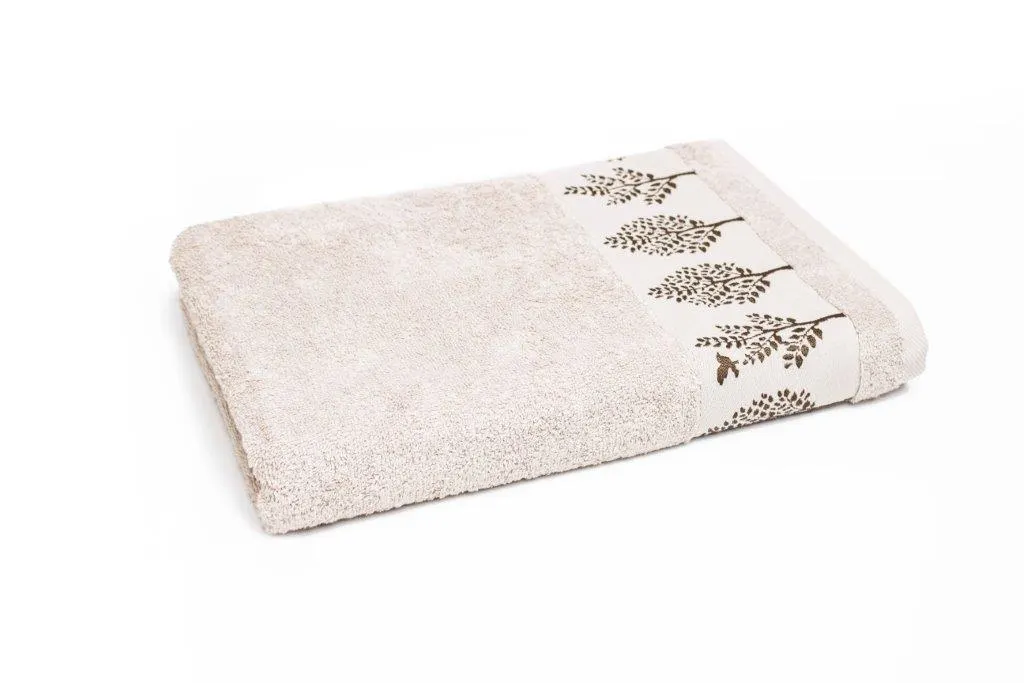 Ręcznik frotte TERRA 50X90 beżowy Wystrój domu, Ręcznik kąpielowy, Ręcznik, Dywan, Portfel